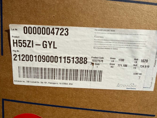 Nylon 6, Aegis® H55ZIE Nylon 6 Homopolymer. New! 37563
